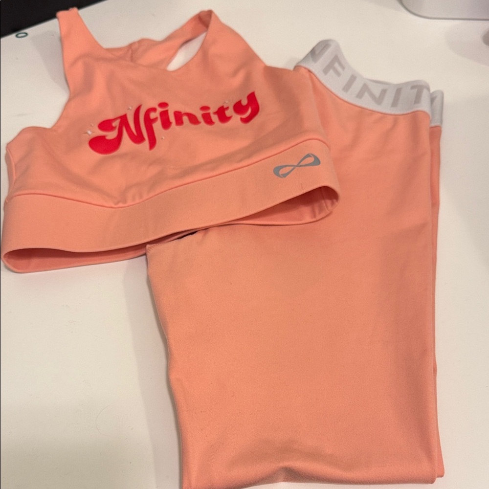 NFINITY Coral Sports Bra and Leggings Set